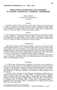 (YUGOSLAVIA). FAUNISTICAL CONTRIBUTION Dusan DEVETAK