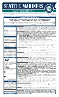 04.27.15 Game Notes.Indd
