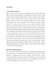 APPENDIX Trial Steering Committee Data Safety Monitoring Board