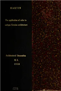 Application of Color to Antique Grecian Architecture