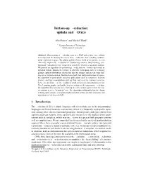 Bottom-Up Beta-Reduction