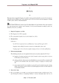 Draft Vagrancy Act Repeal Bill