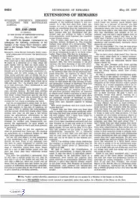 EXTENSIONS of REMARKS May 22, 1997 EXTENSIONS of REMARKS