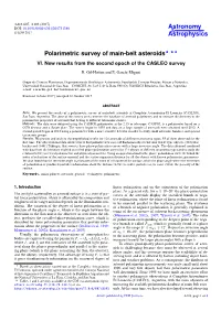 Polarimetric Survey of Main-Belt Asteroids?,?? VI