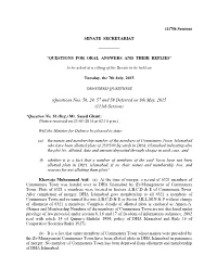 Questions Nos. 56, 24, 57 and 59 Deferred on 8Th May, 2015 (115Th Session