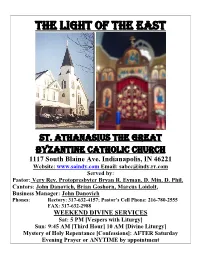 St Athanasius Bulletin 4.5.14 SUNDAY of the OINTMENT-BEARERS