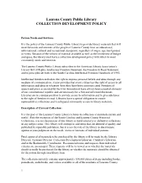 Collection Development Policy