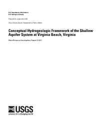Conceptual Hydrogeologic Framework of the Shallow Aquifer System at Virginia Beach, Virginia