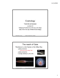 Cosmology the Reach of Gaia