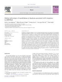 Skeletal Phenotype of Mandibuloacral Dysplasia Associated with Mutations in ZMPSTE24