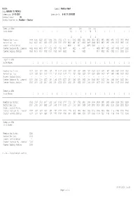 Arriva Working Timetable