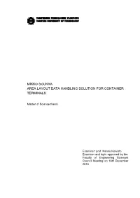 Mikko Soukka Area Layout Data Handling Solution for Container Terminals