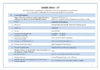 OASIS 2016 - 17 (The Information Regarding the Affiliated Schools to Be Uploaded on the Website As Per Circular No