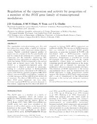 Regulation of the Expression and Activity by Progestins of a Member of the SOX Gene Family of Transcriptional Modulators