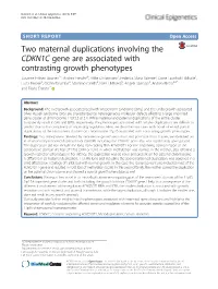 Two Maternal Duplications Involving the CDKN1C Gene Are Associated