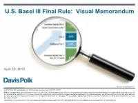 US Basel III Final Rule: Visual Memorandum