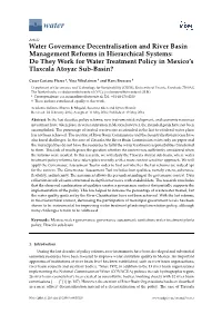 Water Governance Decentralisation and River Basin Management Reforms in Hierarchical Systems