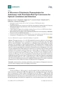 A Microwave Polarimeter Demonstrator for Astronomy with Near-Infra-Red Up-Conversion for Optical Correlation and Detection