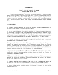 NVOCC Bill of Lading / Waybill Terms & Conditions