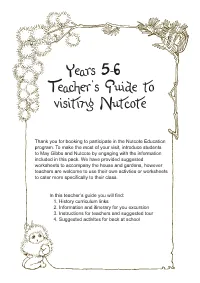 Years 5-6 Teacher's Guide to Visiting Nutcote