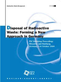 Disposal of Radioactive Waste