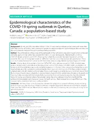 Epidemiological Characteristics of the COVID-19 Spring Outbreak In