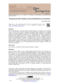 Escaping the Self: Identity, Group Identification and Violence