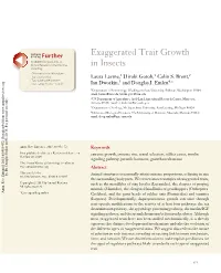 Exaggerated Trait Growth in Insects