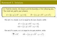 Homework 5. Solutions