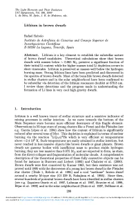 Lithium in Brown Dwarfs