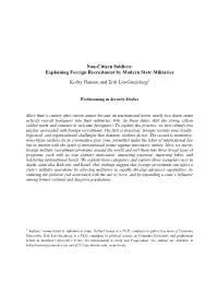 Non-Citizen Soldiers: Explaining Foreign Recruitment by Modern State Militaries Kolby Hanson and Erik Lin-Greenberg1