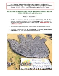 3.6.3 Number of Extension and Outreach Programs Conducted In