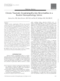 Chronic Traumatic Encephalopathy-Like Abnormalities in a Routine Neuropathology Service