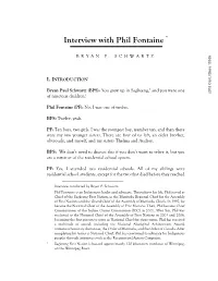 Interview with Phil Fontaine *