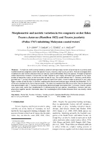Morphometric and Meristic Variation in Two