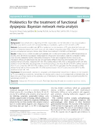 Prokinetics for the Treatment of Functional Dyspepsia: Bayesian
