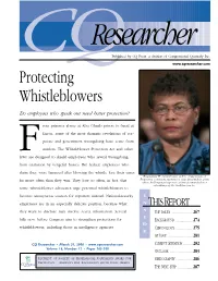 Protecting Whistleblowers