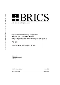Algebraic Process Calculi: the First Twenty Five Years and Beyond PA ’05