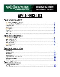 Apple Price List