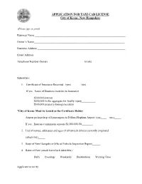 Application for Vehicle for Hire