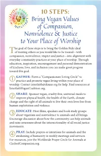 Bring Vegan Values of Compassion, Nonviolence & Justice to Your