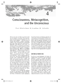 Consciousness, Metacognition, and the Unconscious
