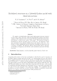 Modulated Structures in a Lebwohl-Lasher Model with Chiral Interactions Arxiv:1903.01822V2