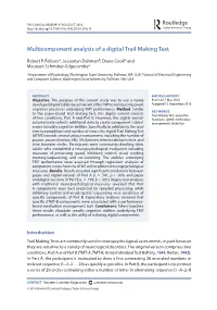 Multicomponent Analysis of a Digital Trail Making Test
