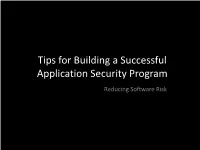 OWASP Presentation Template