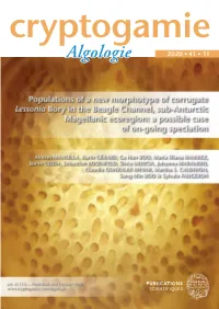 Populations of a New Morphotype of Corrugate Lessonia Bory in the Beagle Channel, Sub-Antarctic Magellanic Ecoregion: a Possible Case of On-Going Speciation