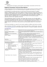 Regional Ecosystem Technical Descriptions