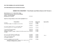 RISK ASSESSMENT - Three Brooks Local Nature Reserve 2017 Version 1