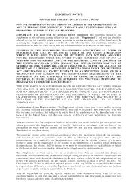 Offering Circular Supplement