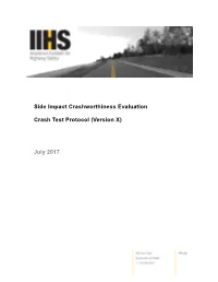 Side Impact Crash Test Protocol